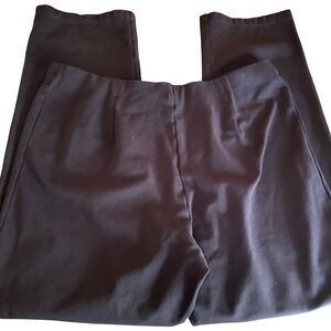 Eileen Fisher Women's Brown Stretch Jersey Knit Pull On Straight Leg Pants L USA